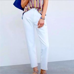 “The Borrowed” Pilcro Bootcut White Jeans